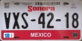 Nummernschilder / Kfz-Kennzeichen Mexiko 2008 2000er Sonora
