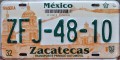 Nummernschilder / Kfz-Kennzeichen Mexiko 2004 2000er Zacatecas