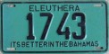 Nummernschilder / Kfz-Kennzeichen Bahamas 1977 1970er Eleuthera