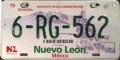 Nummernschilder / Kfz-Kennzeichen Mexiko 2008 2000er Nuevo Leon