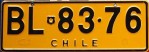 Nummernschilder / Kfz-Kennzeichen Chile 1985 1980er Taxi