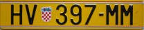 Nummernschilder / Kfz-Kennzeichen Kroatien 1992 1990er