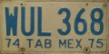 Nummernschilder / Kfz-Kennzeichen Mexiko 1974 1970er Tabasco