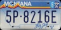 Nummernschilder / Kfz-Kennzeichen USA 1991 1990er Montana MT