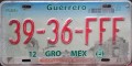Nummernschilder / Kfz-Kennzeichen Mexiko 2003 2000er Guerrio