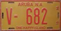 Nummernschilder / Kfz-Kennzeichen Aruba 1986 1980er Aruba