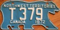 Nummernschilder / Kfz-Kennzeichen Kanada 1972 1970er Northwest Territories