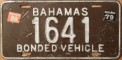 Nummernschilder / Kfz-Kennzeichen Bahamas 1978 1970er Bonded