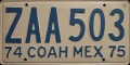 Nummernschilder / Kfz-Kennzeichen Mexiko 1974 1970er Coahuila