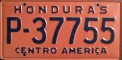 Nummernschilder / Kfz-Kennzeichen Honduras 1976 1970er