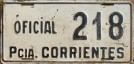 Nummernschilder / Kfz-Kennzeichen Argentinien 1950 1950er Corrientes
