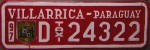 Nummernschilder / Kfz-Kennzeichen Paraguay 1997 1990er Villarrica