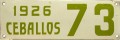 Nummernschilder / Kfz-Kennzeichen Argentinien 1926 1920er La Pampa