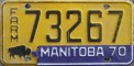 Nummernschilder / Kfz-Kennzeichen Kanada 1964 1960er Manitoba