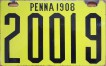Nummernschilder / Kfz-Kennzeichen USA 1908 1900er Pennsylvania PA