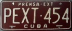 Nummernschilder / Kfz-Kennzeichen Kuba 1978 1970er Presse