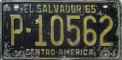 Nummernschilder / Kfz-Kennzeichen El Salvador 1965 1960er