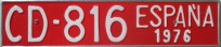 Nummernschilder / Kfz-Kennzeichen Spanien 1976 1970er CD
