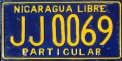 Nummernschilder / Kfz-Kennzeichen Nicaragua 1986 1980er