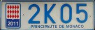 Nummernschilder / Kfz-Kennzeichen Monaco 2008 2000er CC