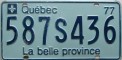 Nummernschilder / Kfz-Kennzeichen Kanada 1977 1970er Quebec