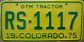 Nummernschilder / Kfz-Kennzeichen USA 1975 1970er Colorado CO