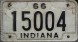 Nummernschilder / Kfz-Kennzeichen USA 1966 1960er Indiana IN