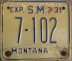 Nummernschilder / Kfz-Kennzeichen USA 1977 1970er Montana MT