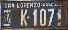 Nummernschilder / Kfz-Kennzeichen Paraguay 1982 1980er San Lorenzo