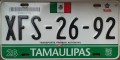 Nummernschilder / Kfz-Kennzeichen Mexiko 2011 2010er Tamaulipas