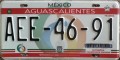 Nummernschilder / Kfz-Kennzeichen Mexiko 2011 2010er Aguascalientes