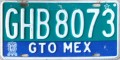 Nummernschilder / Kfz-Kennzeichen Mexiko 1999 1990er Guanajuato
